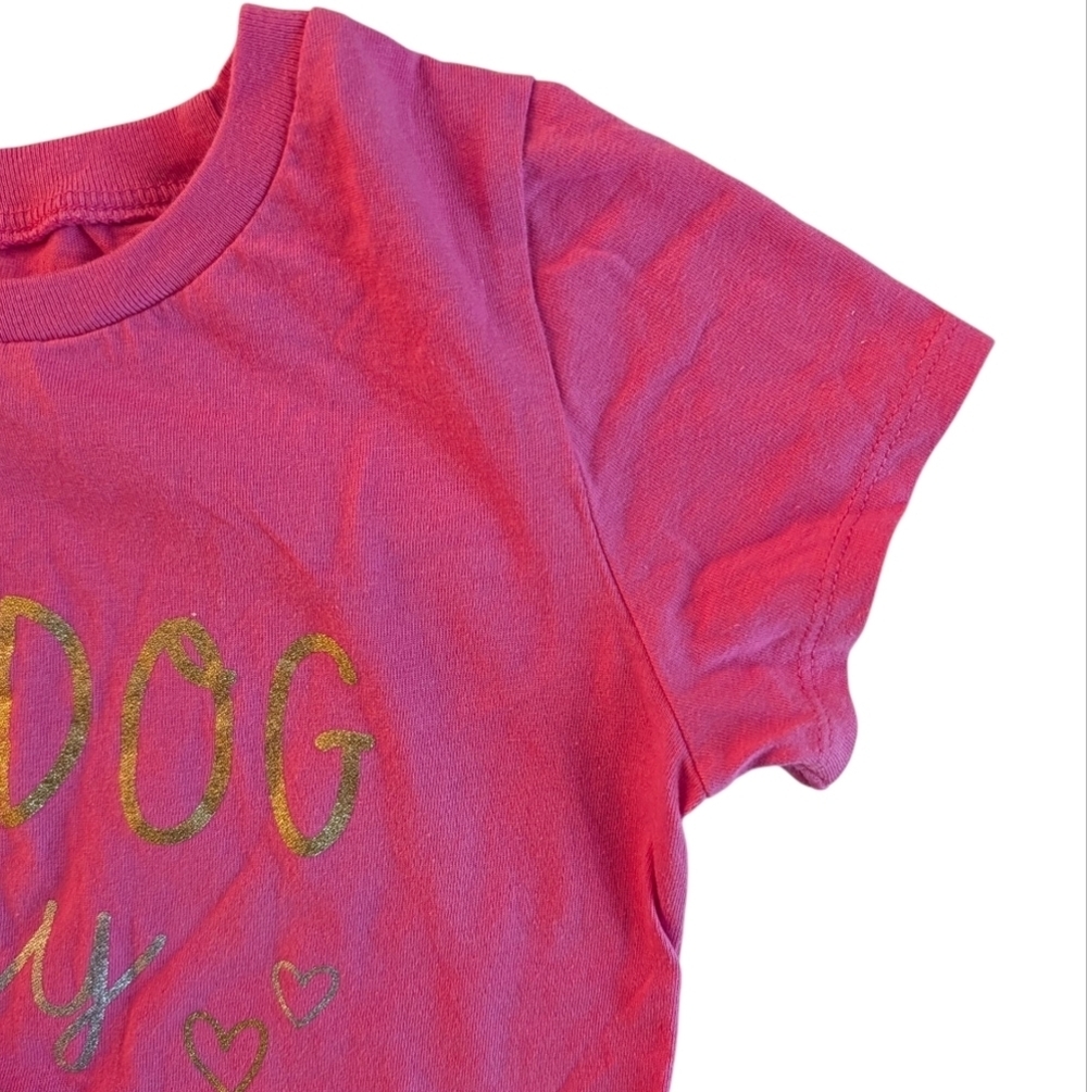 Carter's Girls Pink Kids T Shirt My Dog is My Best Friend Cotton Size 8 - Picture 4 of 8
